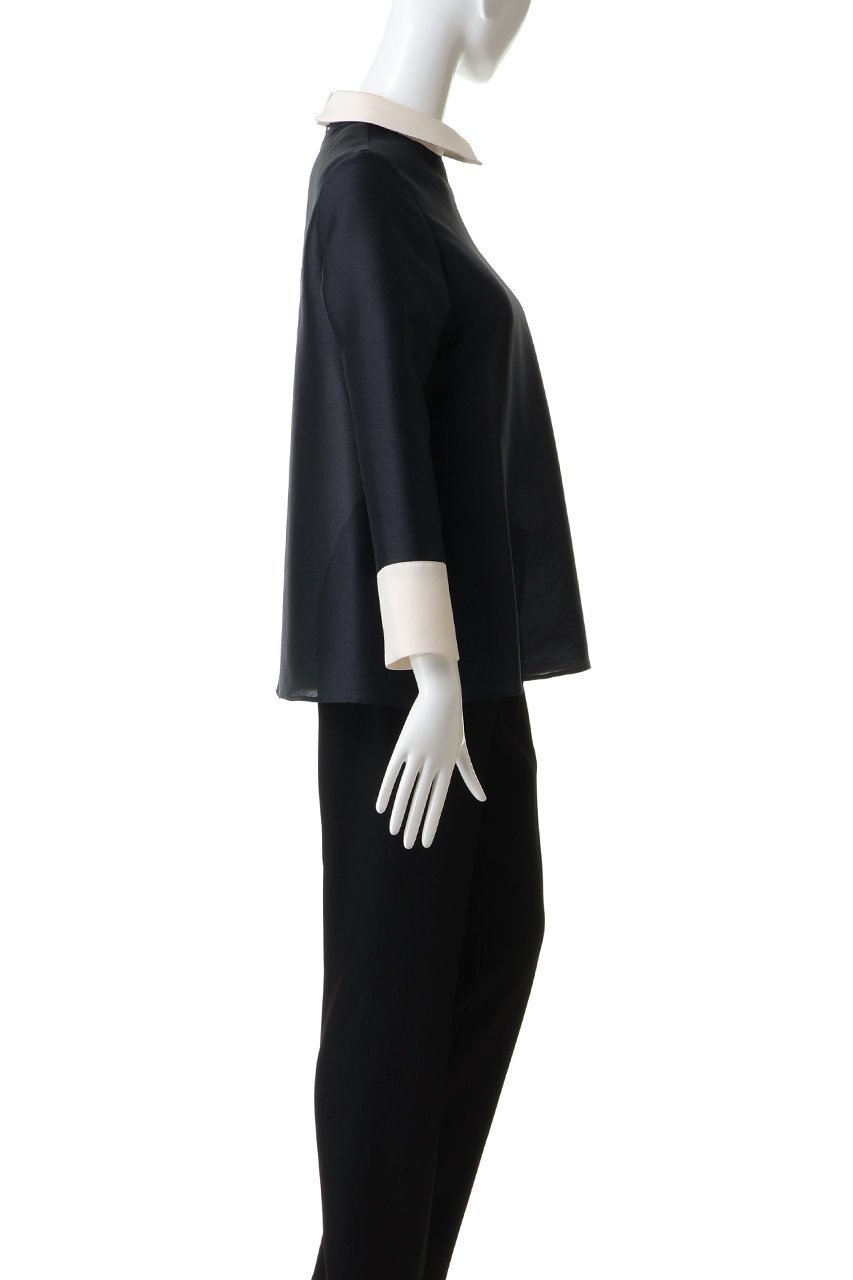 【エムフィル/M Fil】のシルキーWクロス バイカラーブラウス 人気、トレンドファッション・服の通販 founy(ファニー) 　ファッション　Fashion　レディースファッション　Fashion for Women　トップス・カットソー　Cut & Sew Tops　シャツ・ブラウス・オフィスカジュアル　Elegant Blouses & Button-Ups　クラシカル　Classical, Vintage-Inspired　スリーブ　Sleeve, Long Sleeve / Short Sleeve　マニッシュ　Mannish, Boyish　ロング　Long, Long-Length　人気　Popular, Best Seller　other-3|ID: prp329100004705681 ipo3291000000035665727