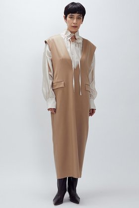 【プルミエ アロンディスモン/1er Arrondissement】 ウールサテンワンピース人気、トレンドファッション・服の通販 founy(ファニー) ファッション Fashion レディースファッション Fashion for Women ワンピース Dresses チュニック Tunic Tops & Dresses サテン Satin, Glossy Fabric チュニック Tunic, Long Top ロング Long, Long-Length エレガント 上品 Elegant 新作・新入荷 New Arrivals / New In |ID:prp329100004705685