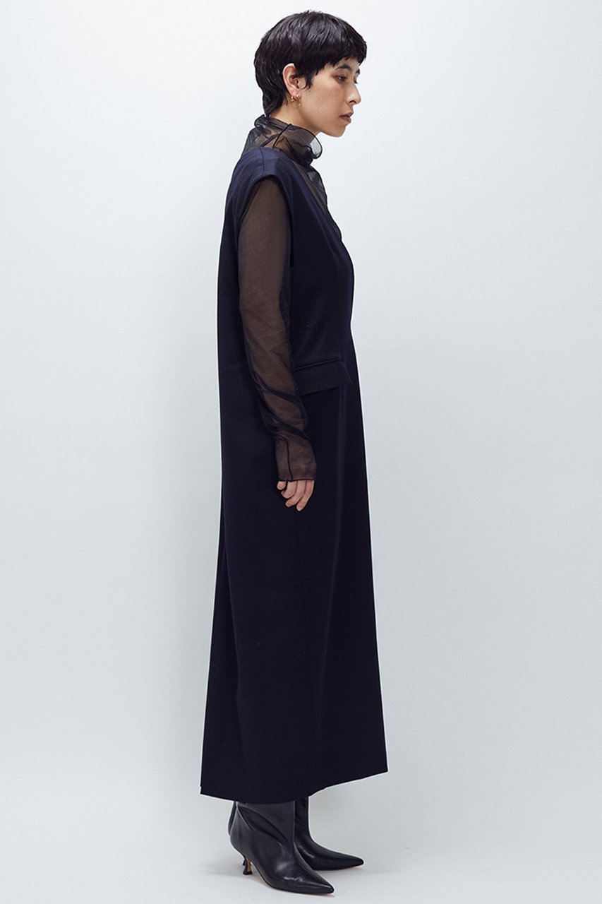 【プルミエ アロンディスモン/1er Arrondissement】のウールサテンワンピース 人気、トレンドファッション・服の通販 founy(ファニー) 　ファッション　Fashion　レディースファッション　Fashion for Women　ワンピース　Dresses　チュニック　Tunic Tops & Dresses　サテン　Satin, Glossy Fabric　チュニック　Tunic, Long Top　ロング　Long, Long-Length　エレガント 上品　Elegant　新作・新入荷　New Arrivals / New In　other-2|ID: prp329100004705685 ipo3291000000033984485