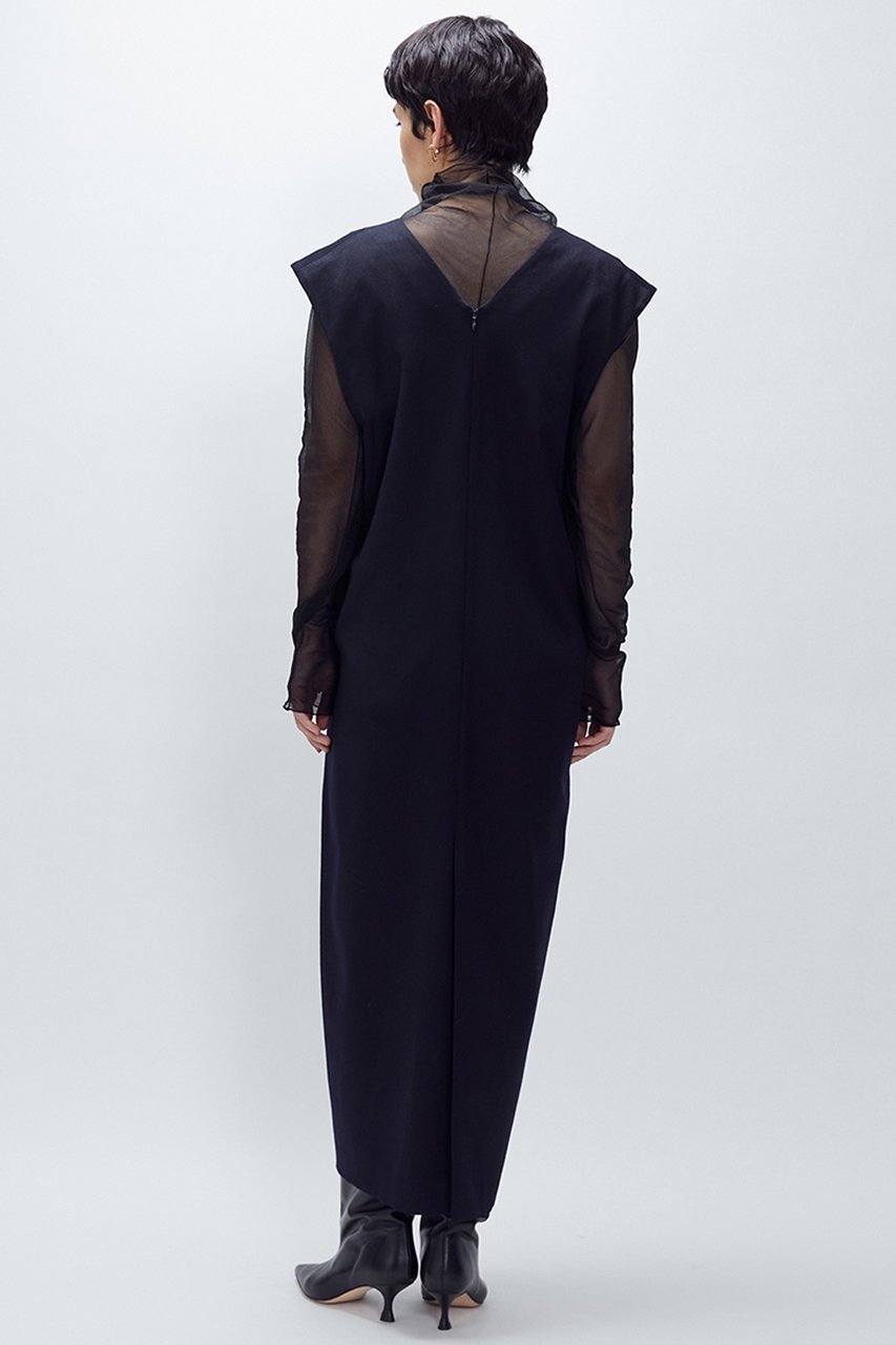 【プルミエ アロンディスモン/1er Arrondissement】のウールサテンワンピース 人気、トレンドファッション・服の通販 founy(ファニー) 　ファッション　Fashion　レディースファッション　Fashion for Women　ワンピース　Dresses　チュニック　Tunic Tops & Dresses　サテン　Satin, Glossy Fabric　チュニック　Tunic, Long Top　ロング　Long, Long-Length　エレガント 上品　Elegant　新作・新入荷　New Arrivals / New In　other-4|ID: prp329100004705685 ipo3291000000033984487