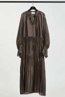 【プルミエ アロンディスモン/1er Arrondissement】のティアード手絞りプリーツワンピース 人気、トレンドファッション・服の通販 founy(ファニー) ファッション Fashion レディースファッション Fashion for Women ワンピース Dresses チュニック Tunic Tops & Dresses エアリー Airy Texture ギャザー Gathered, Ruffled スリーブ Sleeve, Long Sleeve / Short Sleeve チュニック Tunic, Long Top ティアード Tiered, Tiered Style フェミニン Feminine, Girly プリーツ Pleats, Pleated ロング Long, Long-Length ワッシャー Washer, Crinkled Finish |ID:prp329100004705686