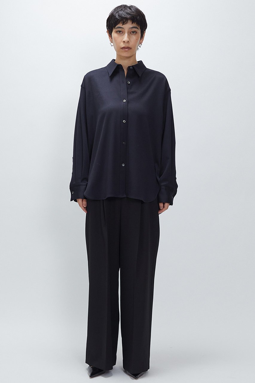【プルミエ アロンディスモン/1er Arrondissement】のウールサテンシャツ 人気、トレンドファッション・服の通販 founy(ファニー) 　ファッション　Fashion　レディースファッション　Fashion for Women　トップス・カットソー　Cut & Sew Tops　シャツ・ブラウス・オフィスカジュアル　Elegant Blouses & Button-Ups　おすすめ　Recommended / Our Picks　なめらか　Smooth, Silky Texture　サテン　Satin, Glossy Fabric　シンプル　Simple, Minimal　スリーブ　Sleeve, Long Sleeve / Short Sleeve　セットアップ　Set-Up, Coordinated Outfit　ロング　Long, Long-Length　エレガント 上品　Elegant　新作・新入荷　New Arrivals / New In　A/W・秋冬　Autumn/Winter　other-2|ID: prp329100004705687 ipo3291000000033984502