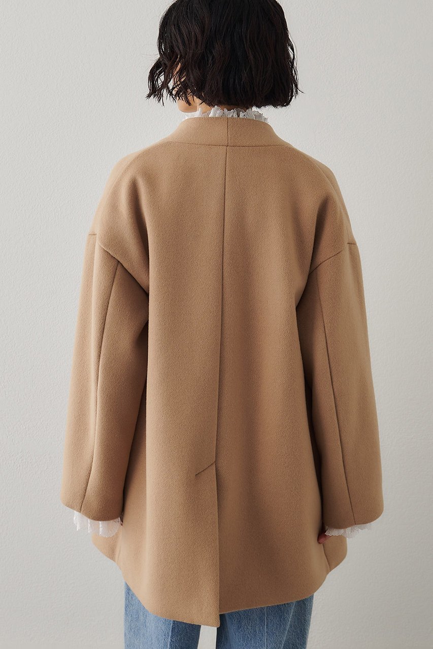 【ウィムガゼット/Whim Gazette】のダブルビーバーミドルコート 人気、トレンドファッション・服の通販 founy(ファニー) 　ファッション　Fashion　レディースファッション　Fashion for Women　アウター　Coat / Outerwear Collection　コート・ロングコート・ピーコート　Long Coats, Peacoats & More　カーディガン　Cardigan, Knitwear　ショルダー　Shoulder, Shoulder Strap　シンプル　Simple, Minimal　ジャケット　Jacket, Outerwear　スタンダード　Standard, Basic　トレンド　Trend, Trending Now　ドロップ　Drop Shoulder, Dropped Style　フロント　Front, Front Design　ベーシック　Basic, Essential　ミドル　Middle Length, Mid Height　リラックス　Relax, Relaxed Fit　ロング　Long, Long-Length　エレガント 上品　Elegant　定番　Standard, Basic Item　新作・新入荷　New Arrivals / New In　other-4|ID: prp329100004705690 ipo3291000000033984524