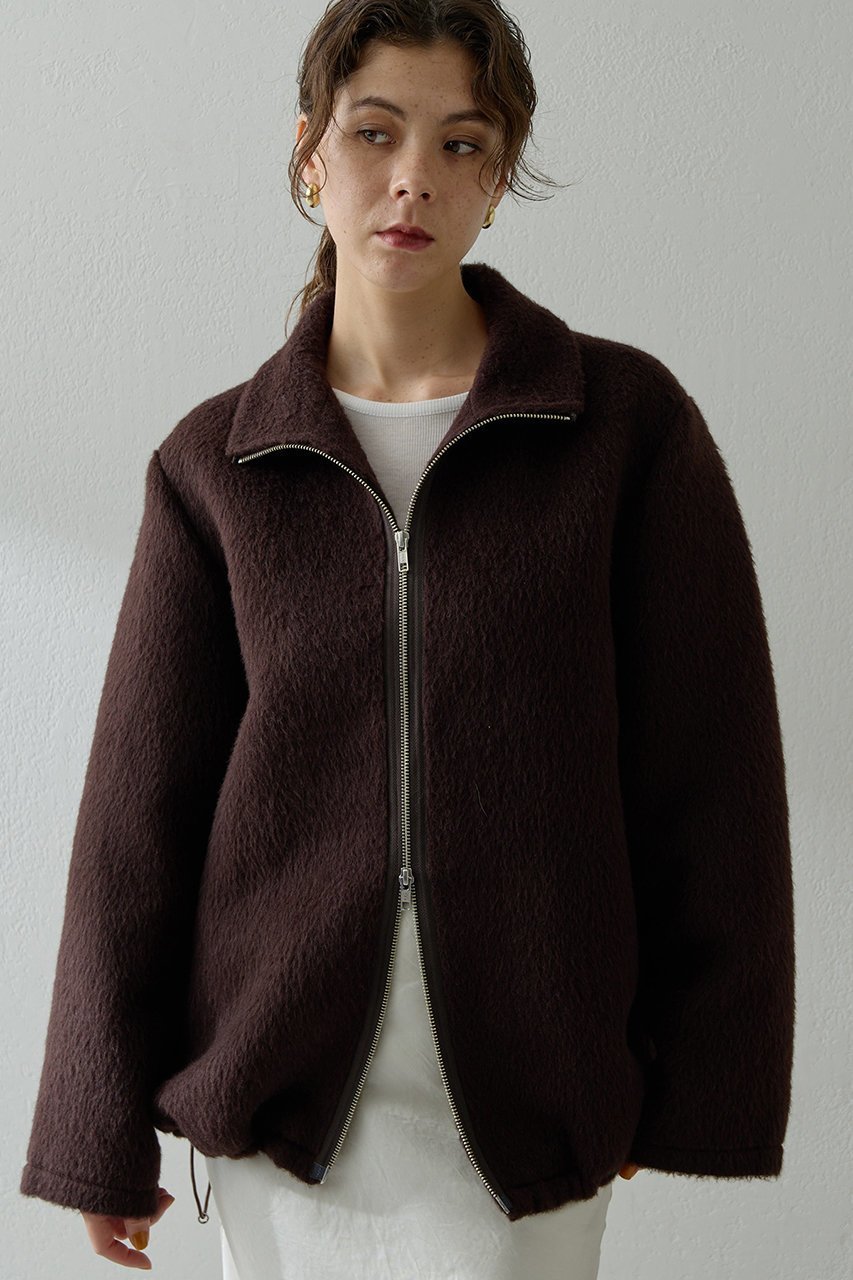 【ウィムガゼット/Whim Gazette】のアルパカシャギーブルゾン 人気、トレンドファッション・服の通販 founy(ファニー) 　ファッション　Fashion　レディースファッション　Fashion for Women　アウター　Coat / Outerwear Collection　レディースジャケット・軽アウター　Jackets　ブルゾンジャケット・スポーティアウター　Blouson Jackets　なめらか　Smooth, Silky Texture　ジャケット　Jacket, Outerwear　ドローコード　Drawcord, Drawstring Cord　ブルゾン　Blouson, Bomber Jacket　エレガント 上品　Elegant　 other-1|ID: prp329100004705692 ipo3291000000035665774