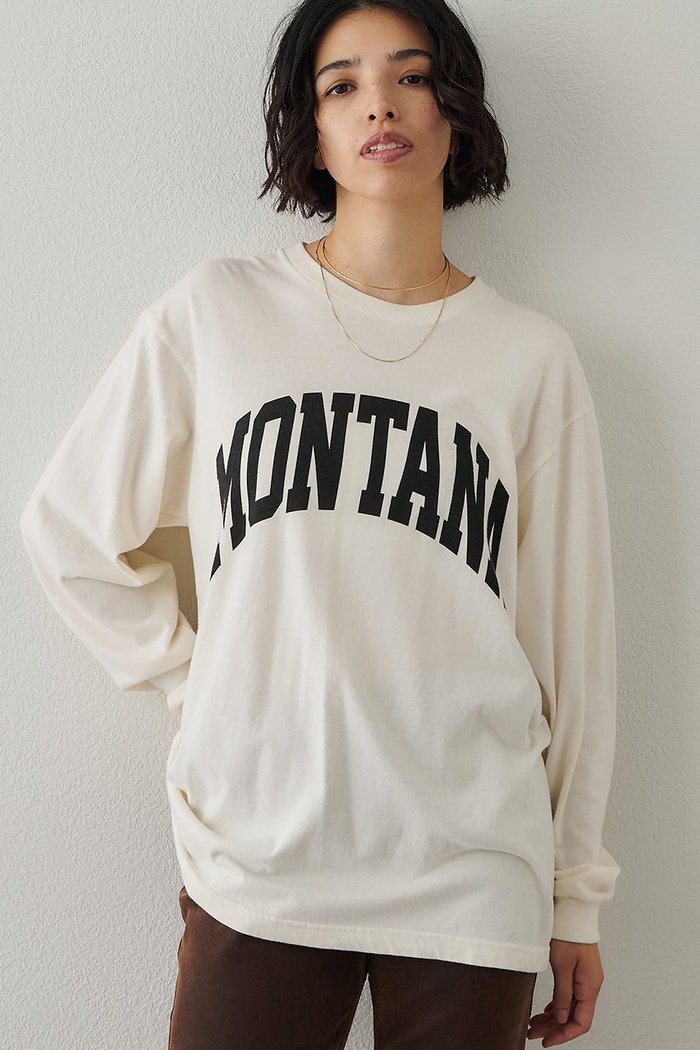 【ウィムガゼット/Whim Gazette】のMONTANAロングTシャツ インテリア・キッズ・メンズ・レディースファッション・服の通販 founy(ファニー) https://founy.com/ ファッション Fashion レディースファッション Fashion for Women トップス・カットソー Cut & Sew Tops シャツ・ブラウス・オフィスカジュアル Elegant Blouses & Button-Ups ロングTシャツ・Tシャツ Longline T-Shirts & Tees カットソー・ベーシックTシャツ Cut-and-Sewn Tops / Stretch Tees & Basics カットソー Cut and Sewn Top シンプル Simple, Minimal スリーブ Sleeve, Long Sleeve / Short Sleeve トレンド Trend, Trending Now プリント Print, Printed Pattern メランジ Melange, Mixed Yarn リラックス Relax, Relaxed Fit ロング Long, Long-Length |ID: prp329100004705694 ipo3291000000035564266