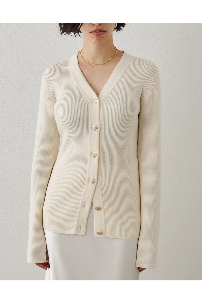 【ウィムガゼット/Whim Gazette】のリブニットカーディガン インテリア・キッズ・メンズ・レディースファッション・服の通販 founy(ファニー) https://founy.com/ ファッション Fashion レディースファッション Fashion for Women トップス・カットソー Cut & Sew Tops ニット Knit Tops & Sweaters カーディガン・羽織り Layered Style Cardigans おすすめ Recommended / Our Picks カーディガン Cardigan, Knitwear スリット Slit, Slit Detail フィット Fit, Slim Fit エレガント 上品 Elegant |ID: prp329100004705695 ipo3291000000033984566