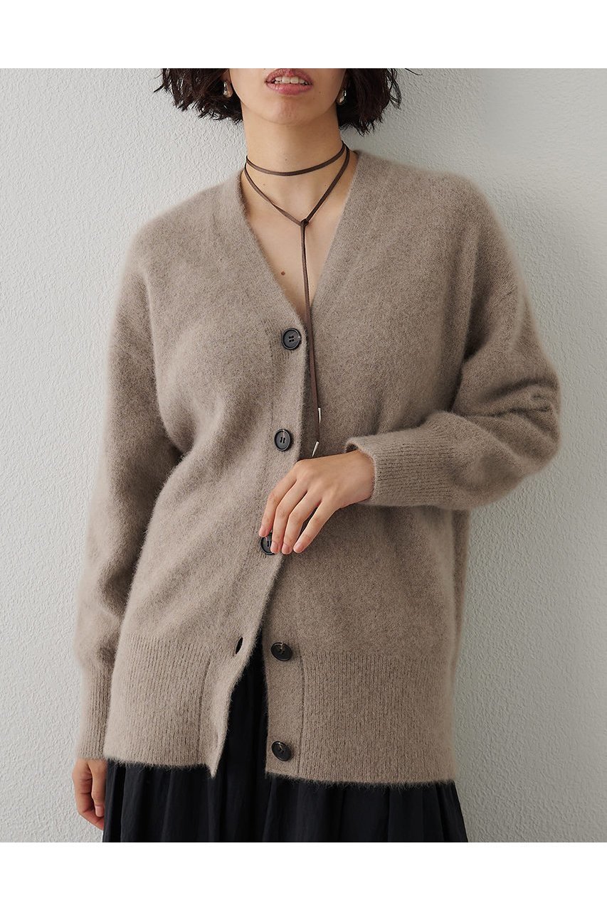 【ウィムガゼット/Whim Gazette】のF/Wロングカーディガン インテリア・キッズ・メンズ・レディースファッション・服の通販 founy(ファニー) 　ファッション　Fashion　レディースファッション　Fashion for Women　トップス・カットソー　Cut & Sew Tops　ニット　Knit Tops & Sweaters　カーディガン・羽織り　Layered Style Cardigans　カーディガン　Cardigan, Knitwear　シンプル　Simple, Minimal　バランス　Balance, Style Balance　フォックス　Fox, Fox Fur　ロング　Long, Long-Length　エレガント 上品　Elegant　新作・新入荷　New Arrivals / New In　モカ|ID: prp329100004705697 ipo3291000000033984585
