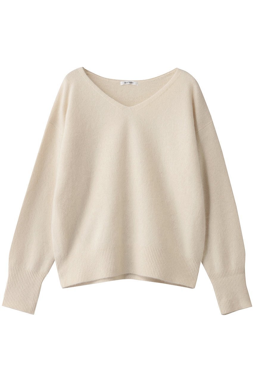 【ウィムガゼット/Whim Gazette】のF/W Vネックプルオーバー インテリア・キッズ・メンズ・レディースファッション・服の通販 founy(ファニー) 　ファッション　Fashion　レディースファッション　Fashion for Women　トップス・カットソー　Cut & Sew Tops　ニット　Knit Tops & Sweaters　カジュアルプルオーバー・ニットトップス　Pullovers & Knit Tops / Casual Pullovers　Vネックトップス　V-Neck Tops / V-Cut Neckline Shirts　おすすめ　Recommended / Our Picks　インナー　Innerwear　デコルテ　Décolleté, Neckline　フォックス　Fox, Fox Fur　エレガント 上品　Elegant　オフホワイト|ID: prp329100004705698 ipo3291000000034484302