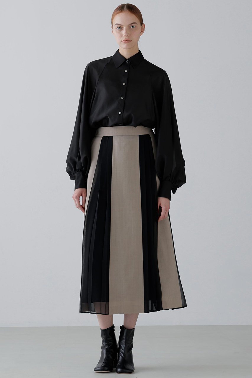 【アドーア/ADORE】のハイツイストツイルスカート 人気、トレンドファッション・服の通販 founy(ファニー) 　ファッション　Fashion　レディースファッション　Fashion for Women　スカート　Skirts　ロングスカート　Long Skirts / Maxi & Midi Skirts　シフォン　Chiffon, Lightweight Fabric　ツイル　Twist, Twisted Detail　プリーツ　Pleats, Pleated　ミックス　Mix, Mixed Style　ロング　Long, Long-Length　エレガント 上品　Elegant　other-2|ID: prp329100004705709 ipo3291000000035452917