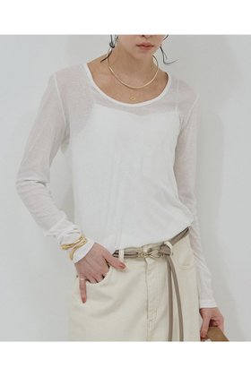 【ガリャルダガランテ/GALLARDAGALANTE】 シアーUネックロンT人気、トレンドファッション・服の通販 founy(ファニー) ファッション Fashion レディースファッション Fashion for Women トップス・カットソー Cut & Sew Tops シャツ・ブラウス・オフィスカジュアル Elegant Blouses & Button-Ups ロングTシャツ・Tシャツ Longline T-Shirts & Tees カットソー・ベーシックTシャツ Cut-and-Sewn Tops / Stretch Tees & Basics インナー Innerwear シアー Sheer, See-Through ジャケット Jacket, Outerwear スリーブ Sleeve, Long Sleeve / Short Sleeve ロング Long, Long-Length 新作・新入荷 New Arrivals / New In 秋 Autumn |ID:prp329100004705711