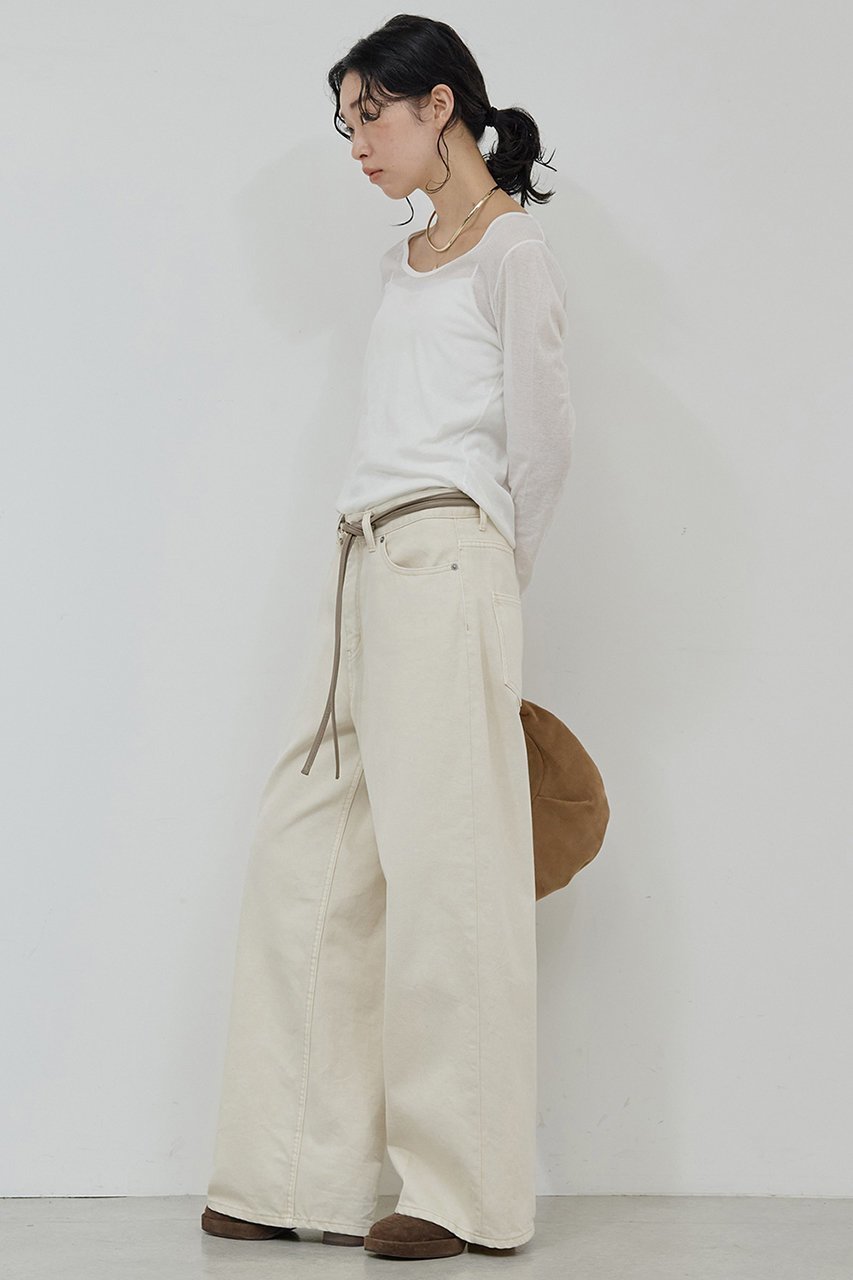 【ガリャルダガランテ/GALLARDAGALANTE】のシアーUネックロンT 人気、トレンドファッション・服の通販 founy(ファニー) 　ファッション　Fashion　レディースファッション　Fashion for Women　トップス・カットソー　Cut & Sew Tops　シャツ・ブラウス・オフィスカジュアル　Elegant Blouses & Button-Ups　ロングTシャツ・Tシャツ　Longline T-Shirts & Tees　カットソー・ベーシックTシャツ　Cut-and-Sewn Tops / Stretch Tees & Basics　インナー　Innerwear　シアー　Sheer, See-Through　ジャケット　Jacket, Outerwear　スリーブ　Sleeve, Long Sleeve / Short Sleeve　ロング　Long, Long-Length　秋　Autumn　other-3|ID: prp329100004705711 ipo3291000000035627404