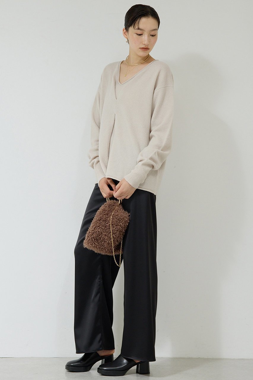 【ガリャルダガランテ/GALLARDAGALANTE】のウールカシミヤタックVプルオーバー 人気、トレンドファッション・服の通販 founy(ファニー) 　ファッション　Fashion　レディースファッション　Fashion for Women　トップス・カットソー　Cut & Sew Tops　ニット　Knit Tops & Sweaters　カジュアルプルオーバー・ニットトップス　Pullovers & Knit Tops / Casual Pullovers　バランス　Balance, Style Balance　フロント　Front, Front Design　ボトム　Bottoms, Lower Wear　other-2|ID: prp329100004705712 ipo3291000000036105841