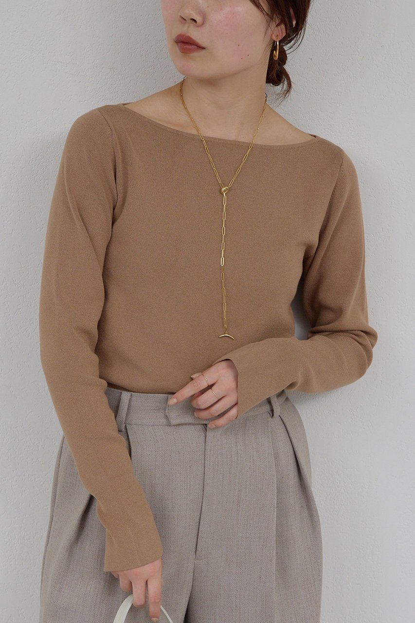 【ガリャルダガランテ/GALLARDAGALANTE】のボートニットプルオーバー インテリア・キッズ・メンズ・レディースファッション・服の通販 founy(ファニー) 　ファッション　Fashion　レディースファッション　Fashion for Women　トップス・カットソー　Cut & Sew Tops　ニット　Knit Tops & Sweaters　カジュアルプルオーバー・ニットトップス　Pullovers & Knit Tops / Casual Pullovers　おすすめ　Recommended / Our Picks　インナー　Innerwear　エレガント 上品　Elegant　サロペット　Overalls, Salopette　ジャケット　Jacket, Outerwear　デコルテ　Décolleté, Neckline　再入荷　Restock / Back in Stock　キャメル|ID: prp329100004705713 ipo3291000000035126031