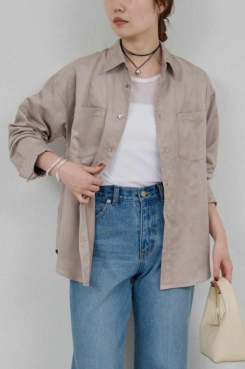 【ガリャルダガランテ/GALLARDAGALANTE】の【セットアップ対応】フェイクスエードシャツ 人気、トレンドファッション・服の通販 founy(ファニー) 　ファッション　Fashion　レディースファッション　Fashion for Women　トップス・カットソー　Cut & Sew Tops　シャツ・ブラウス・オフィスカジュアル　Elegant Blouses & Button-Ups　おすすめ　Recommended / Our Picks　スリーブ　Sleeve, Long Sleeve / Short Sleeve　セットアップ　Set-Up, Coordinated Outfit　ロング　Long, Long-Length　エレガント 上品　Elegant　秋　Autumn　羽織　Haori, Light Jacket　長袖　Long Sleeve, Full Sleeve　 other-1|ID: prp329100004705715 ipo3291000000035452977