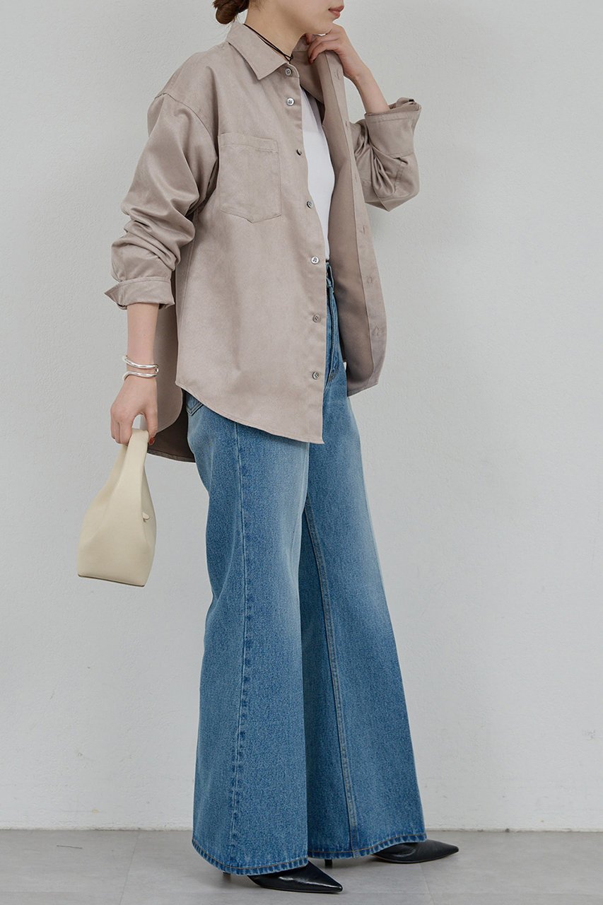 【ガリャルダガランテ/GALLARDAGALANTE】の【セットアップ対応】フェイクスエードシャツ 人気、トレンドファッション・服の通販 founy(ファニー) 　ファッション　Fashion　レディースファッション　Fashion for Women　トップス・カットソー　Cut & Sew Tops　シャツ・ブラウス・オフィスカジュアル　Elegant Blouses & Button-Ups　おすすめ　Recommended / Our Picks　スリーブ　Sleeve, Long Sleeve / Short Sleeve　セットアップ　Set-Up, Coordinated Outfit　ロング　Long, Long-Length　エレガント 上品　Elegant　秋　Autumn　羽織　Haori, Light Jacket　長袖　Long Sleeve, Full Sleeve　other-3|ID: prp329100004705715 ipo3291000000035452986