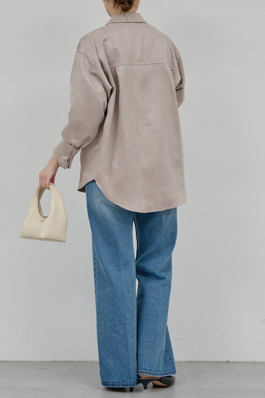 【ガリャルダガランテ/GALLARDAGALANTE】の【セットアップ対応】フェイクスエードシャツ 人気、トレンドファッション・服の通販 founy(ファニー) 　ファッション　Fashion　レディースファッション　Fashion for Women　トップス・カットソー　Cut & Sew Tops　シャツ・ブラウス・オフィスカジュアル　Elegant Blouses & Button-Ups　おすすめ　Recommended / Our Picks　スリーブ　Sleeve, Long Sleeve / Short Sleeve　セットアップ　Set-Up, Coordinated Outfit　ロング　Long, Long-Length　エレガント 上品　Elegant　秋　Autumn　羽織　Haori, Light Jacket　長袖　Long Sleeve, Full Sleeve　other-4|ID: prp329100004705715 ipo3291000000035452989