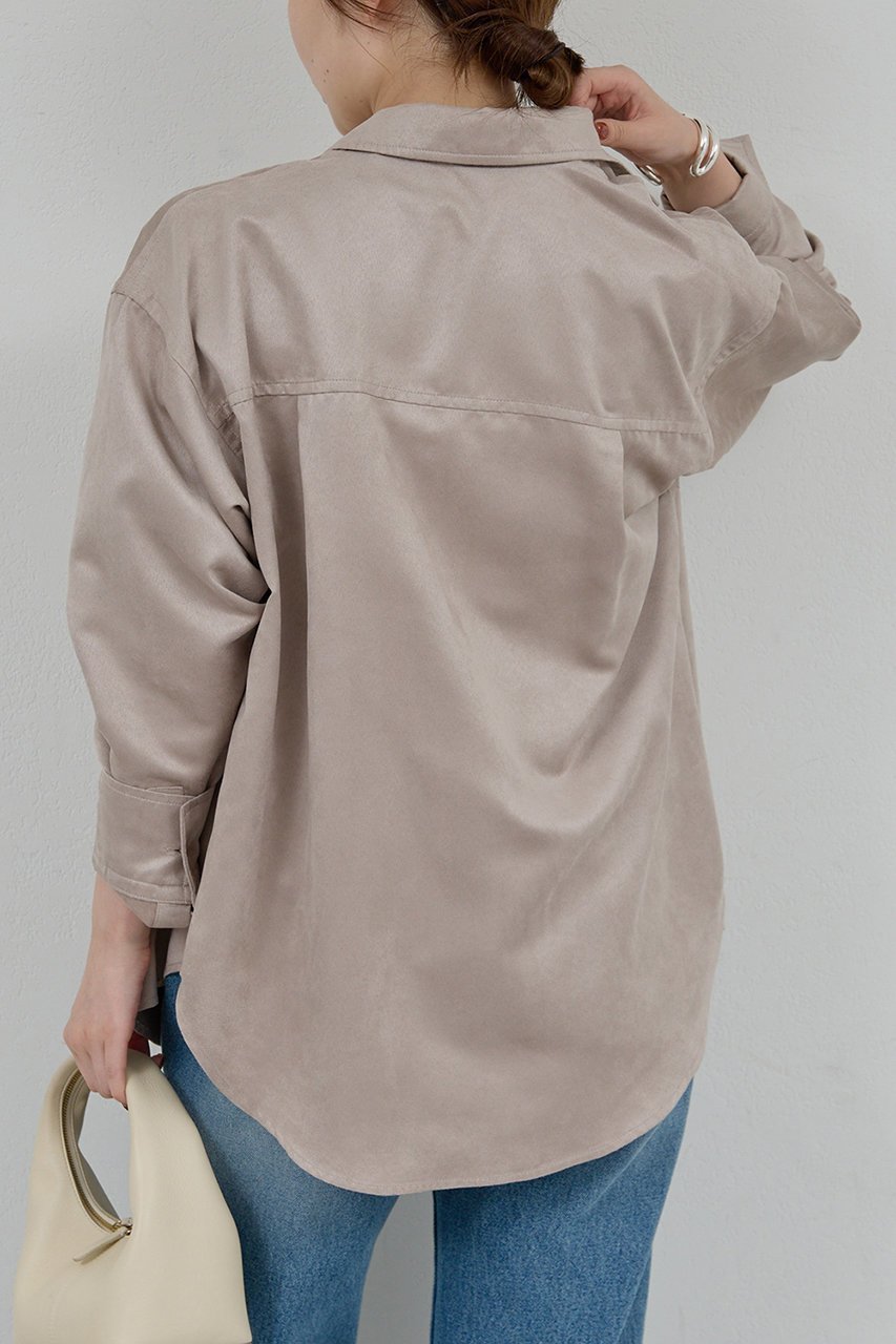 【ガリャルダガランテ/GALLARDAGALANTE】の【セットアップ対応】フェイクスエードシャツ 人気、トレンドファッション・服の通販 founy(ファニー) 　ファッション　Fashion　レディースファッション　Fashion for Women　トップス・カットソー　Cut & Sew Tops　シャツ・ブラウス・オフィスカジュアル　Elegant Blouses & Button-Ups　おすすめ　Recommended / Our Picks　スリーブ　Sleeve, Long Sleeve / Short Sleeve　セットアップ　Set-Up, Coordinated Outfit　ロング　Long, Long-Length　エレガント 上品　Elegant　秋　Autumn　羽織　Haori, Light Jacket　長袖　Long Sleeve, Full Sleeve　other-7|ID: prp329100004705715 ipo3291000000035452995