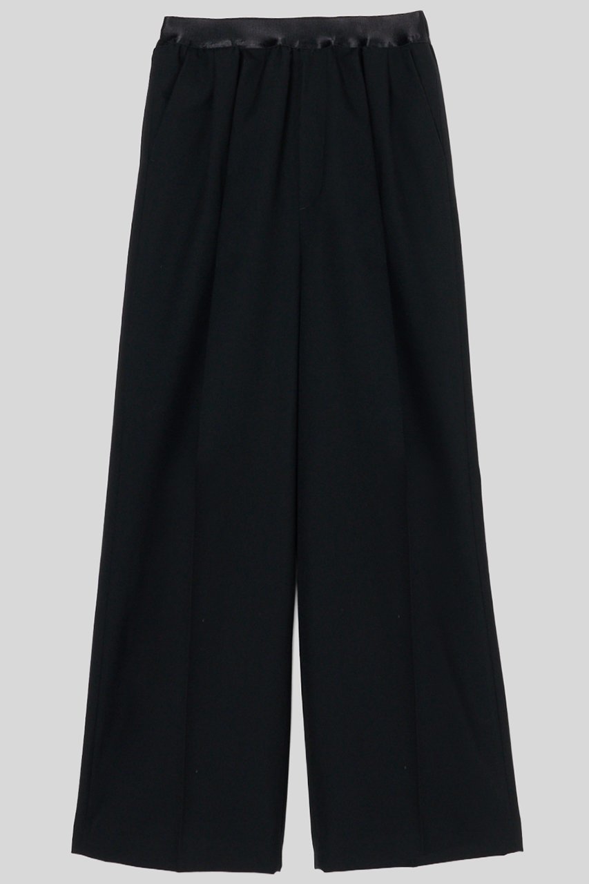 【イロット/IIROT】のウール サージ スラック インテリア・キッズ・メンズ・レディースファッション・服の通販 founy(ファニー) 　ファッション　Fashion　レディースファッション　Fashion for Women　パンツ　Pants & Trousers　オイル　Body Oil　クラシック　Classic, Timeless Style　スラックス　Slacks, Dress Pants　ワイド　Wide, Wide Fit　ブラック|ID: prp329100004705716 ipo3291000000035665891