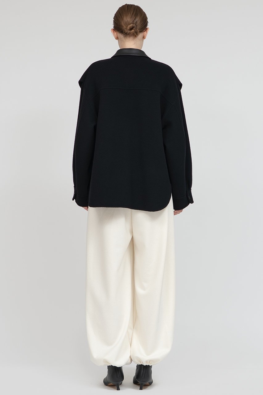 【イロット/IIROT】のダブル クロス ウール シャツ ジャケット 人気、トレンドファッション・服の通販 founy(ファニー) 　ファッション　Fashion　レディースファッション　Fashion for Women　アウター　Coat / Outerwear Collection　レディースジャケット・軽アウター　Jackets　ブルゾンジャケット・スポーティアウター　Blouson Jackets　なめらか　Smooth, Silky Texture　ジャケット　Jacket, Outerwear　ストール　Stole, Wrap　ダブル　Double, Double-Breasted　バランス　Balance, Style Balance　フロント　Front, Front Design　ブルゾン　Blouson, Bomber Jacket　ポケット　Pocket, Pocket Detail　新作・新入荷　New Arrivals / New In　other-7|ID: prp329100004705718 ipo3291000000033984788