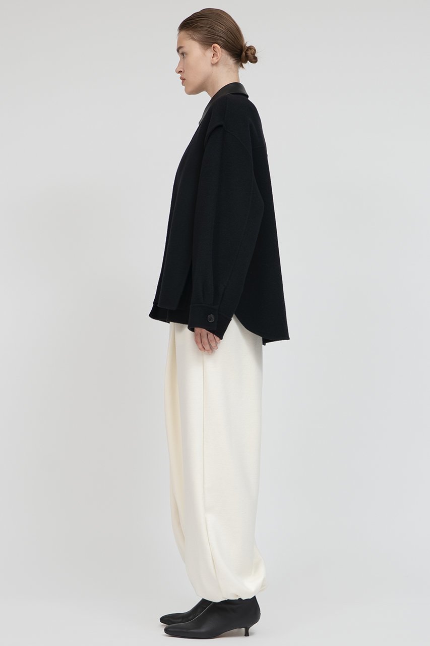 【イロット/IIROT】のダブル クロス ウール シャツ ジャケット 人気、トレンドファッション・服の通販 founy(ファニー) 　ファッション　Fashion　レディースファッション　Fashion for Women　アウター　Coat / Outerwear Collection　レディースジャケット・軽アウター　Jackets　ブルゾンジャケット・スポーティアウター　Blouson Jackets　なめらか　Smooth, Silky Texture　ジャケット　Jacket, Outerwear　ストール　Stole, Wrap　ダブル　Double, Double-Breasted　バランス　Balance, Style Balance　フロント　Front, Front Design　ブルゾン　Blouson, Bomber Jacket　ポケット　Pocket, Pocket Detail　other-6|ID: prp329100004705718 ipo3291000000035665928