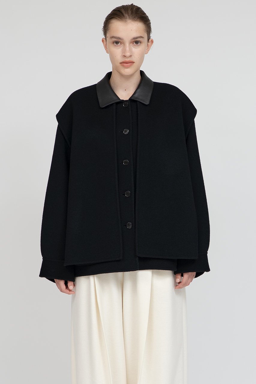 【イロット/IIROT】のダブル クロス ウール シャツ ジャケット 人気、トレンドファッション・服の通販 founy(ファニー) 　ファッション　Fashion　レディースファッション　Fashion for Women　アウター　Coat / Outerwear Collection　レディースジャケット・軽アウター　Jackets　ブルゾンジャケット・スポーティアウター　Blouson Jackets　なめらか　Smooth, Silky Texture　ジャケット　Jacket, Outerwear　ストール　Stole, Wrap　ダブル　Double, Double-Breasted　バランス　Balance, Style Balance　フロント　Front, Front Design　ブルゾン　Blouson, Bomber Jacket　ポケット　Pocket, Pocket Detail　other-8|ID: prp329100004705718 ipo3291000000035665934