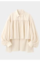 【ル フィル/LE PHIL】のクリスピータフタギャザーブラウス 人気、トレンドファッション・服の通販 founy(ファニー) ファッション Fashion レディースファッション Fashion for Women トップス・カットソー Cut & Sew Tops シャツ・ブラウス・オフィスカジュアル Elegant Blouses & Button-Ups スタンダード Standard, Basic ストレッチ Stretch, Stretchy Fabric スリーブ Sleeve, Long Sleeve / Short Sleeve バランス Balance, Style Balance ロング Long, Long-Length 新作・新入荷 New Arrivals / New In thumbnail ホワイト|ID: prp329100004705721 ipo3291000000033984805