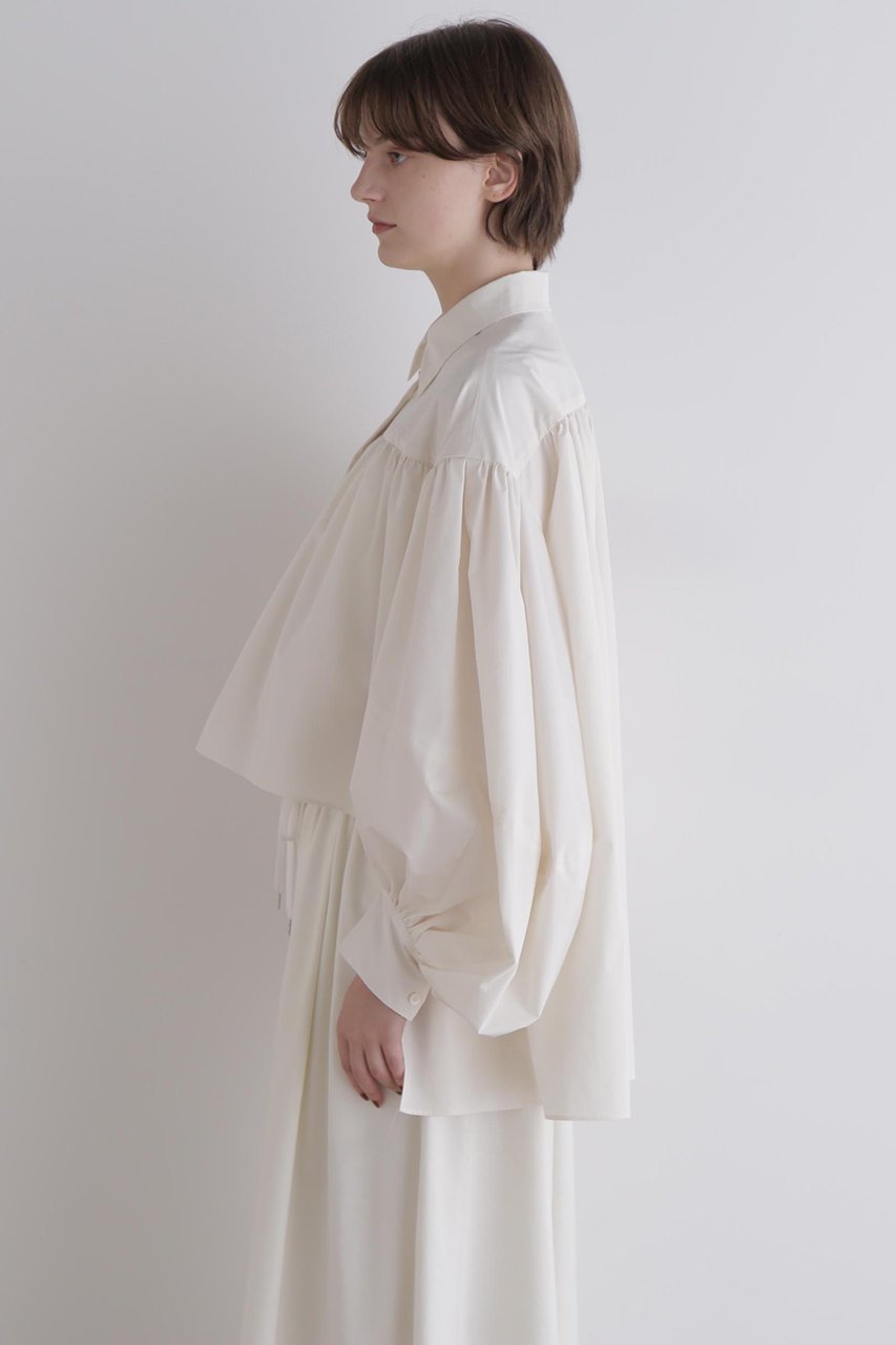 【ル フィル/LE PHIL】のクリスピータフタギャザーブラウス 人気、トレンドファッション・服の通販 founy(ファニー) 　ファッション　Fashion　レディースファッション　Fashion for Women　トップス・カットソー　Cut & Sew Tops　シャツ・ブラウス・オフィスカジュアル　Elegant Blouses & Button-Ups　スタンダード　Standard, Basic　ストレッチ　Stretch, Stretchy Fabric　スリーブ　Sleeve, Long Sleeve / Short Sleeve　バランス　Balance, Style Balance　ロング　Long, Long-Length　other-4|ID: prp329100004705721 ipo3291000000035981092