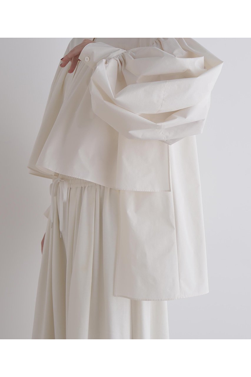 【ル フィル/LE PHIL】のクリスピータフタギャザーブラウス 人気、トレンドファッション・服の通販 founy(ファニー) 　ファッション　Fashion　レディースファッション　Fashion for Women　トップス・カットソー　Cut & Sew Tops　シャツ・ブラウス・オフィスカジュアル　Elegant Blouses & Button-Ups　スタンダード　Standard, Basic　ストレッチ　Stretch, Stretchy Fabric　スリーブ　Sleeve, Long Sleeve / Short Sleeve　バランス　Balance, Style Balance　ロング　Long, Long-Length　other-7|ID: prp329100004705721 ipo3291000000035981095