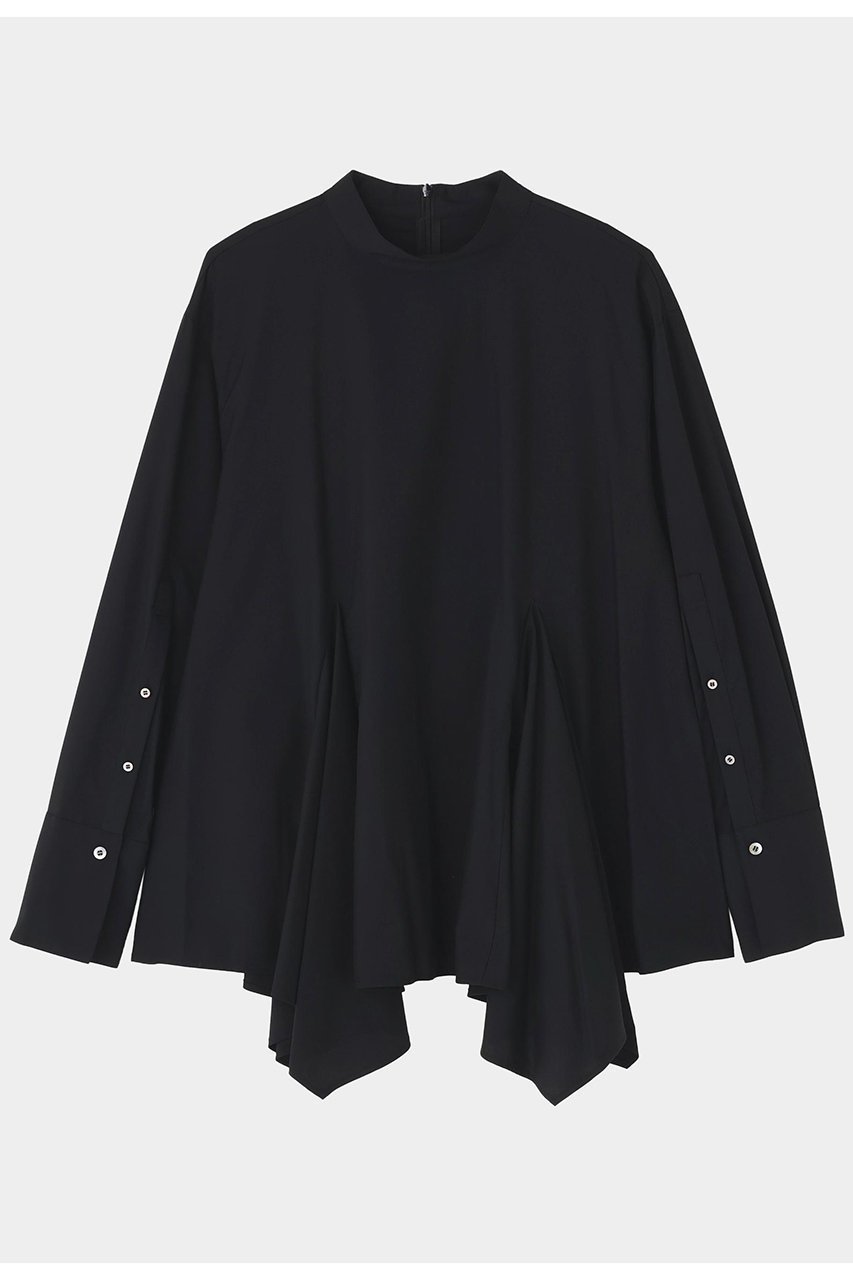 【ル フィル/LE PHIL】のスクエアヘムブラウス インテリア・キッズ・メンズ・レディースファッション・服の通販 founy(ファニー) 　ファッション　Fashion　レディースファッション　Fashion for Women　トップス・カットソー　Cut & Sew Tops　シャツ・ブラウス・オフィスカジュアル　Elegant Blouses & Button-Ups　とろみ　Fluid, Flowy Fabric　シンプル　Simple, Minimal　スクエア　Square, Square Shape　スタンダード　Standard, Basic　スリーブ　Sleeve, Long Sleeve / Short Sleeve　ツイル　Twist, Twisted Detail　バランス　Balance, Style Balance　フォルム　Silhouette, Form　ロング　Long, Long-Length　ブラック|ID: prp329100004705722 ipo3291000000035259914