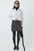 【カオス/Chaos】のリネーレリバーミニスカート モカグレー|ID: prp329100004705729 ipo3291000000036183174