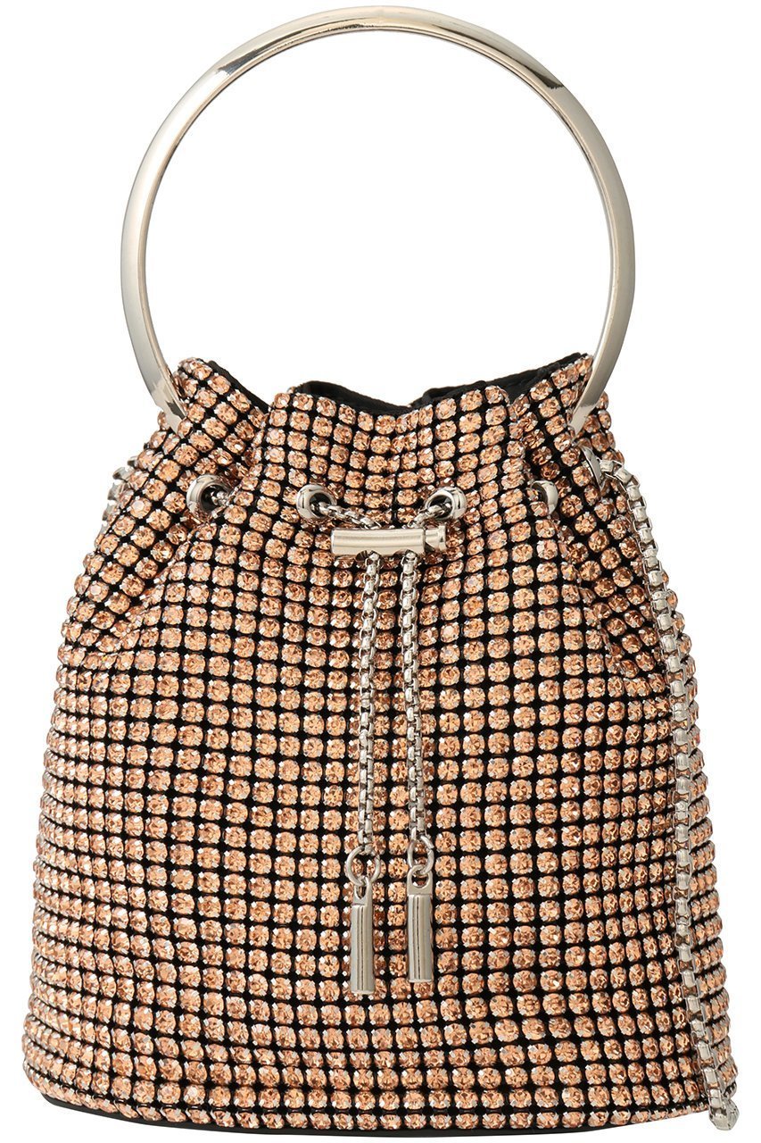 【スタッカート/STACCATO】のシャインワンハンドルパーティーバッグ インテリア・キッズ・メンズ・レディースファッション・服の通販 founy(ファニー) 　ファッション　Fashion　レディースファッション　Fashion for Women　バッグ　Bags　サークル　Circle, Round Design　スタイリッシュ　Stylish, Fashionable　デニム　Denim, Jeans Material　パーティ　Party, Party Style　ビジュー　Bijou, Jewel-like Accent　新作・新入荷　New Arrivals / New In　ピンクゴールド|ID: prp329100004705736 ipo3291000000033984934