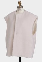【ヒューエルミュージアム/hueLe Museum】の【STUMBLY】Wool Boa Gilet ホワイト|ID: prp329100004705742 ipo3291000000036502275