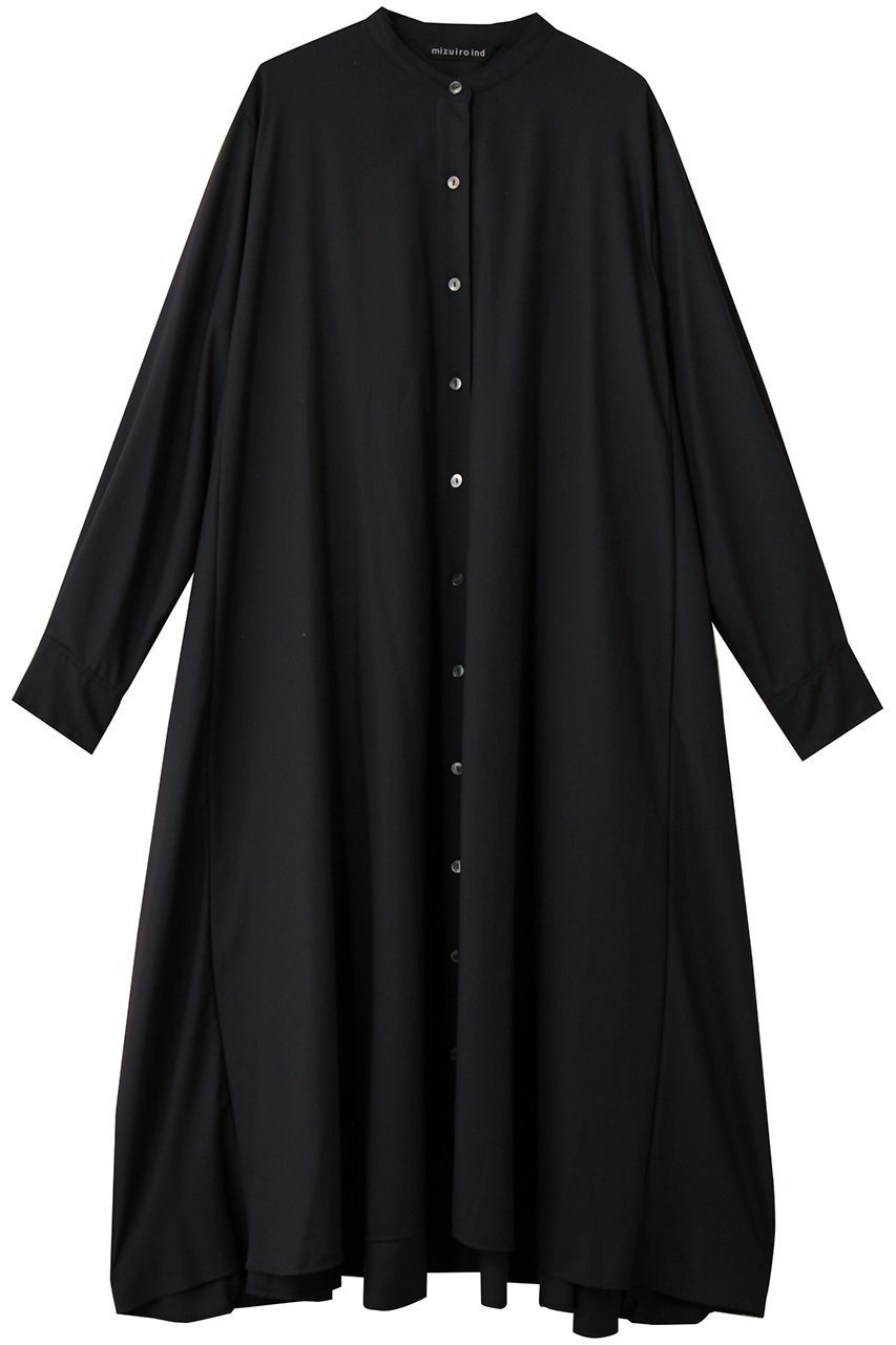 【ミズイロ インド/mizuiro ind】のT/R stand collar flare OP ワンピース インテリア・キッズ・メンズ・レディースファッション・服の通販 founy(ファニー) ファッション Fashion レディースファッション Fashion for Women ワンピース Dresses チュニック Tunic Tops & Dresses チュニック Tunic, Long Top フレア Flare, Flared ロング Long, Long-Length エレガント 上品 Elegant navy|ID: prp329100004706782 ipo3291000000034068912