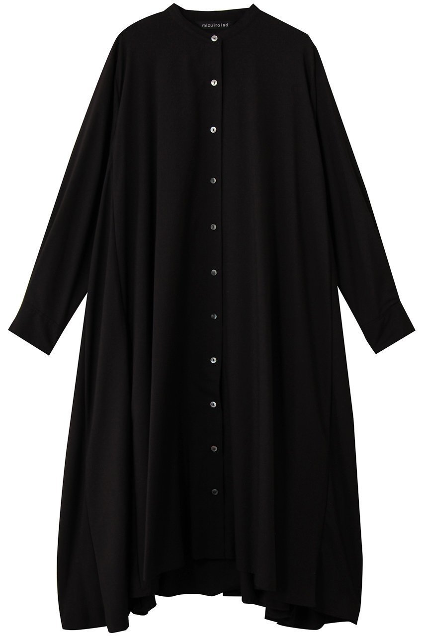【ミズイロ インド/mizuiro ind】のT/R stand collar flare OP ワンピース インテリア・キッズ・メンズ・レディースファッション・服の通販 founy(ファニー) ファッション Fashion レディースファッション Fashion for Women ワンピース Dresses チュニック Tunic Tops & Dresses チュニック Tunic, Long Top フレア Flare, Flared ロング Long, Long-Length エレガント 上品 Elegant black|ID: prp329100004706782 ipo3291000000034068914