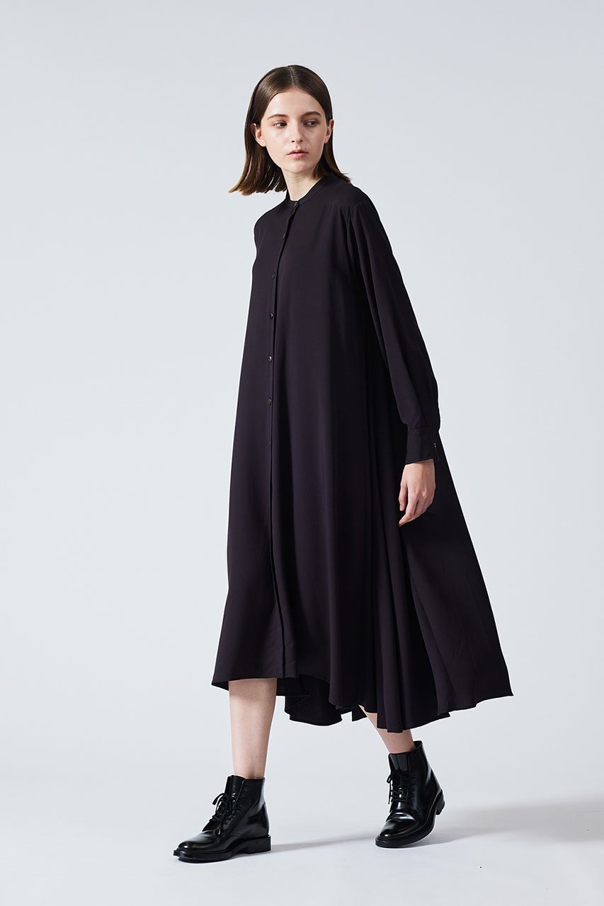 【ミズイロ インド/mizuiro ind】のT/Rスタンドカラーフレアワンピース 人気、トレンドファッション・服の通販 founy(ファニー) 　ファッション　Fashion　レディースファッション　Fashion for Women　ワンピース　Dresses　チュニック　Tunic Tops & Dresses　チュニック　Tunic, Long Top　フレア　Flare, Flared　ロング　Long, Long-Length　エレガント 上品　Elegant　other-7|ID: prp329100004706782 ipo3291000000035638931