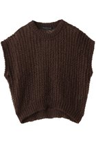 【ミズイロ インド/mizuiro ind】のhairly cocoon wide vest ベスト brown|ID:prp329100004706783