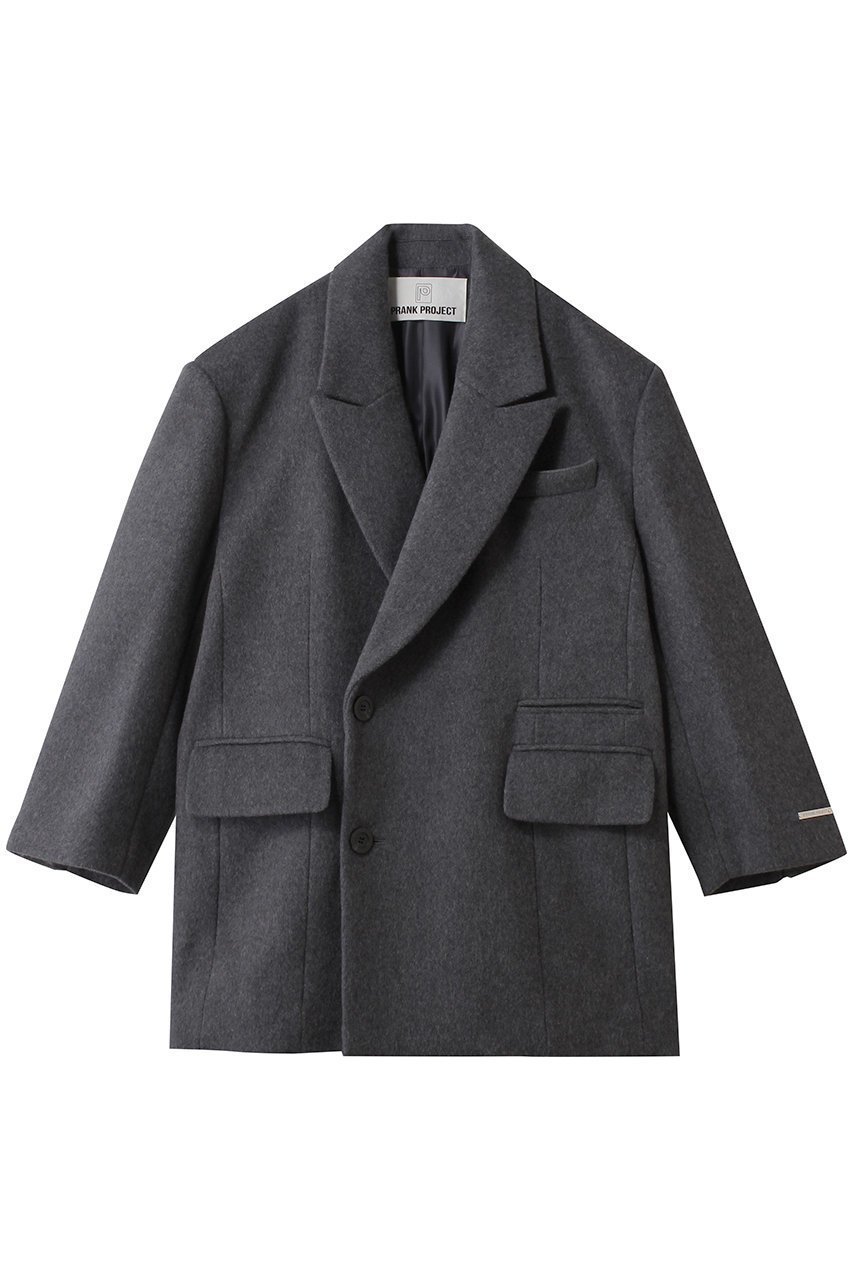 【プランク プロジェクト/PRANK PROJECT】のウールダブルミドルコート インテリア・キッズ・メンズ・レディースファッション・服の通販 founy(ファニー) 　ファッション　Fashion　レディースファッション　Fashion for Women　アウター　Coat / Outerwear Collection　コート・ロングコート・ピーコート　Long Coats, Peacoats & More　クラシック　Classic, Timeless Style　ジャケット　Jacket, Outerwear　ツイード　Twill, Twill Weave　ボトム　Bottoms, Lower Wear　マニッシュ　Mannish, Boyish　ミドル　Middle Length, Mid Height　ロング　Long, Long-Length　防寒　Cold Protection, Winter-Ready　GRY(グレー)|ID: prp329100004706788 ipo3291000000035725776