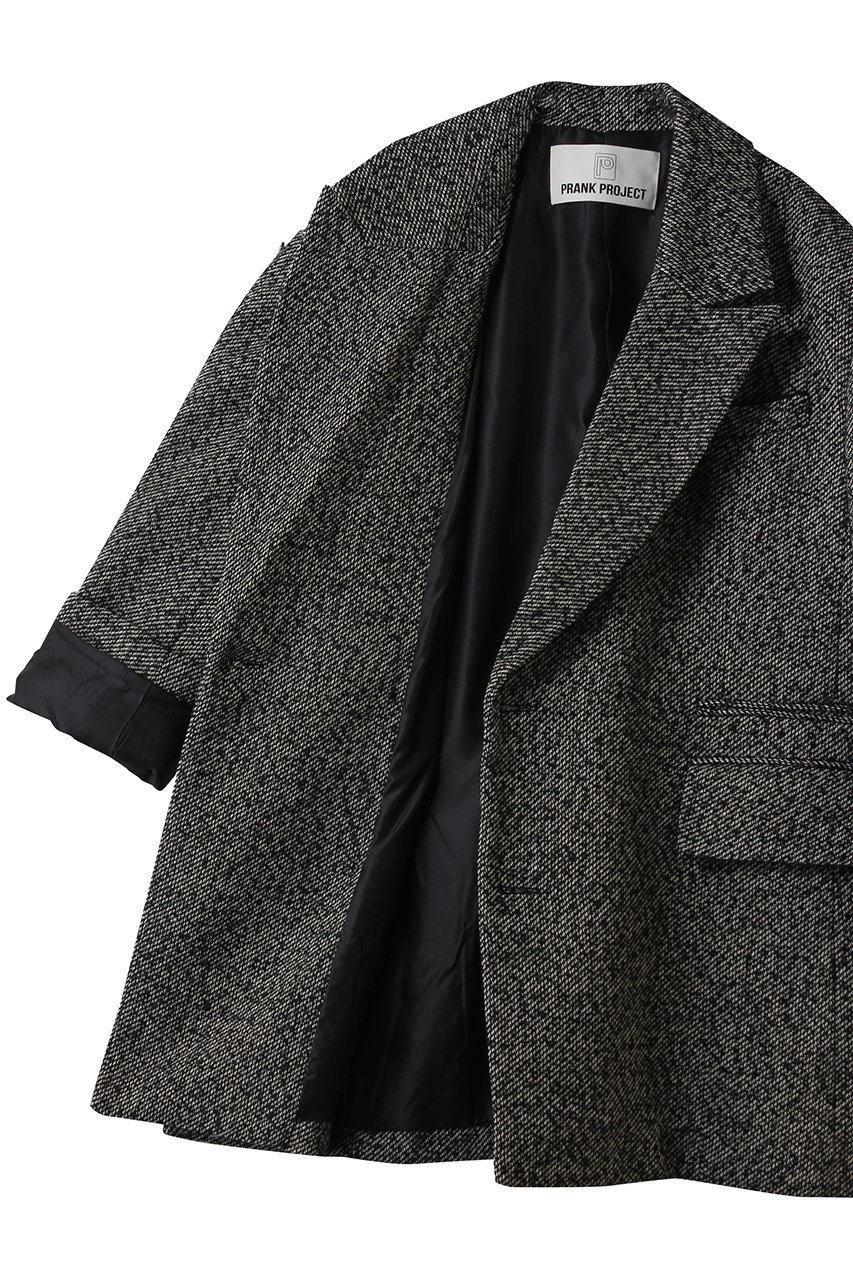 【プランク プロジェクト/PRANK PROJECT】のウールダブルミドルコート 人気、トレンドファッション・服の通販 founy(ファニー) 　ファッション　Fashion　レディースファッション　Fashion for Women　アウター　Coat / Outerwear Collection　コート・ロングコート・ピーコート　Long Coats, Peacoats & More　クラシック　Classic, Timeless Style　ジャケット　Jacket, Outerwear　ツイード　Twill, Twill Weave　ボトム　Bottoms, Lower Wear　マニッシュ　Mannish, Boyish　ミドル　Middle Length, Mid Height　ロング　Long, Long-Length　防寒　Cold Protection, Winter-Ready　other-6|ID: prp329100004706788 ipo3291000000035725790