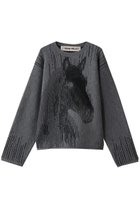 【プランク プロジェクト/PRANK PROJECT】のホースジャガードニット 人気、トレンドファッション・服の通販 founy(ファニー) ファッション Fashion レディースファッション Fashion for Women トップス・カットソー Cut & Sew Tops ニット Knit Tops & Sweaters カジュアルプルオーバー・ニットトップス Pullovers & Knit Tops / Casual Pullovers おすすめ Recommended / Our Picks スラックス Slacks, Dress Pants thumbnail BLK(ブラック)|ID: prp329100004706790 ipo3291000000036764744