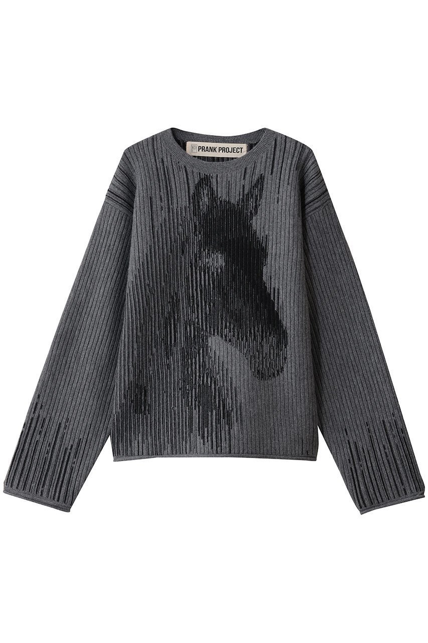 【プランク プロジェクト/PRANK PROJECT】のホースジャガードニット インテリア・キッズ・メンズ・レディースファッション・服の通販 founy(ファニー) ファッション Fashion レディースファッション Fashion for Women トップス・カットソー Cut & Sew Tops ニット Knit Tops & Sweaters カジュアルプルオーバー・ニットトップス Pullovers & Knit Tops / Casual Pullovers おすすめ Recommended / Our Picks スラックス Slacks, Dress Pants BLK(ブラック)|ID: prp329100004706790 ipo3291000000036764744