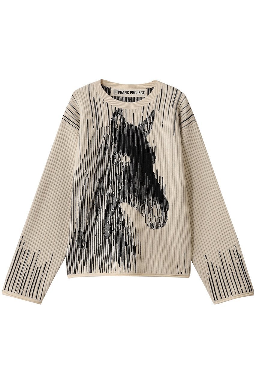 【プランク プロジェクト/PRANK PROJECT】のホースジャガードニット インテリア・キッズ・メンズ・レディースファッション・服の通販 founy(ファニー) ファッション Fashion レディースファッション Fashion for Women トップス・カットソー Cut & Sew Tops ニット Knit Tops & Sweaters カジュアルプルオーバー・ニットトップス Pullovers & Knit Tops / Casual Pullovers おすすめ Recommended / Our Picks スラックス Slacks, Dress Pants IVR(アイボリー)|ID: prp329100004706790 ipo3291000000036764746