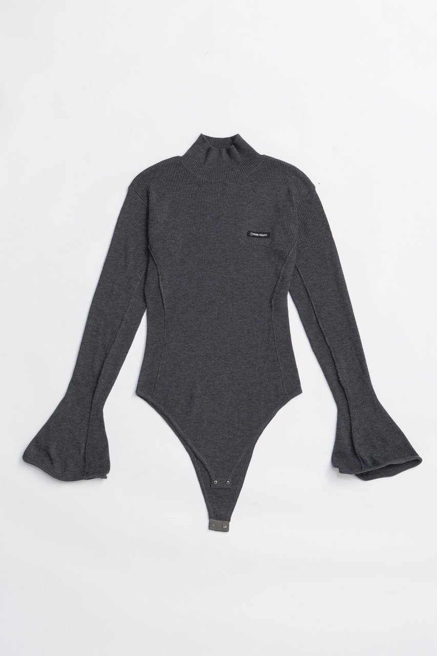 【プランク プロジェクト/PRANK PROJECT】のウェーブヘムスリーブリブニット 人気、トレンドファッション・服の通販 founy(ファニー) 　ファッション　Fashion　レディースファッション　Fashion for Women　トップス・カットソー　Cut & Sew Tops　ニット　Knit Tops & Sweaters　カジュアルプルオーバー・ニットトップス　Pullovers & Knit Tops / Casual Pullovers　スーツ　Suit, Formalwear　ハイネック　High Neck, Mock Neck　ハーフ　Half, Half-Length　フィット　Fit, Slim Fit　フォルム　Silhouette, Form　ボトム　Bottoms, Lower Wear　新作・新入荷　New Arrivals / New In　 other-1|ID: prp329100004706791 ipo3291000000033994920