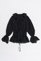 【プランク プロジェクト/PRANK PROJECT】のエンブロイダリーラッフルブラウス 人気、トレンドファッション・服の通販 founy(ファニー) ファッション Fashion レディースファッション Fashion for Women トップス・カットソー Cut & Sew Tops シャツ・ブラウス・オフィスカジュアル Elegant Blouses & Button-Ups おすすめ Recommended / Our Picks ジャケット Jacket, Outerwear スリーブ Sleeve, Long Sleeve / Short Sleeve フリル Frill, Ruffle マニッシュ Mannish, Boyish ラッフル Ruffle, Frill ロング Long, Long-Length 冬 Winter / This Winter 新作・新入荷 New Arrivals / New In 春 Spring thumbnail BLK(ブラック)|ID: prp329100004706793 ipo3291000000033994942