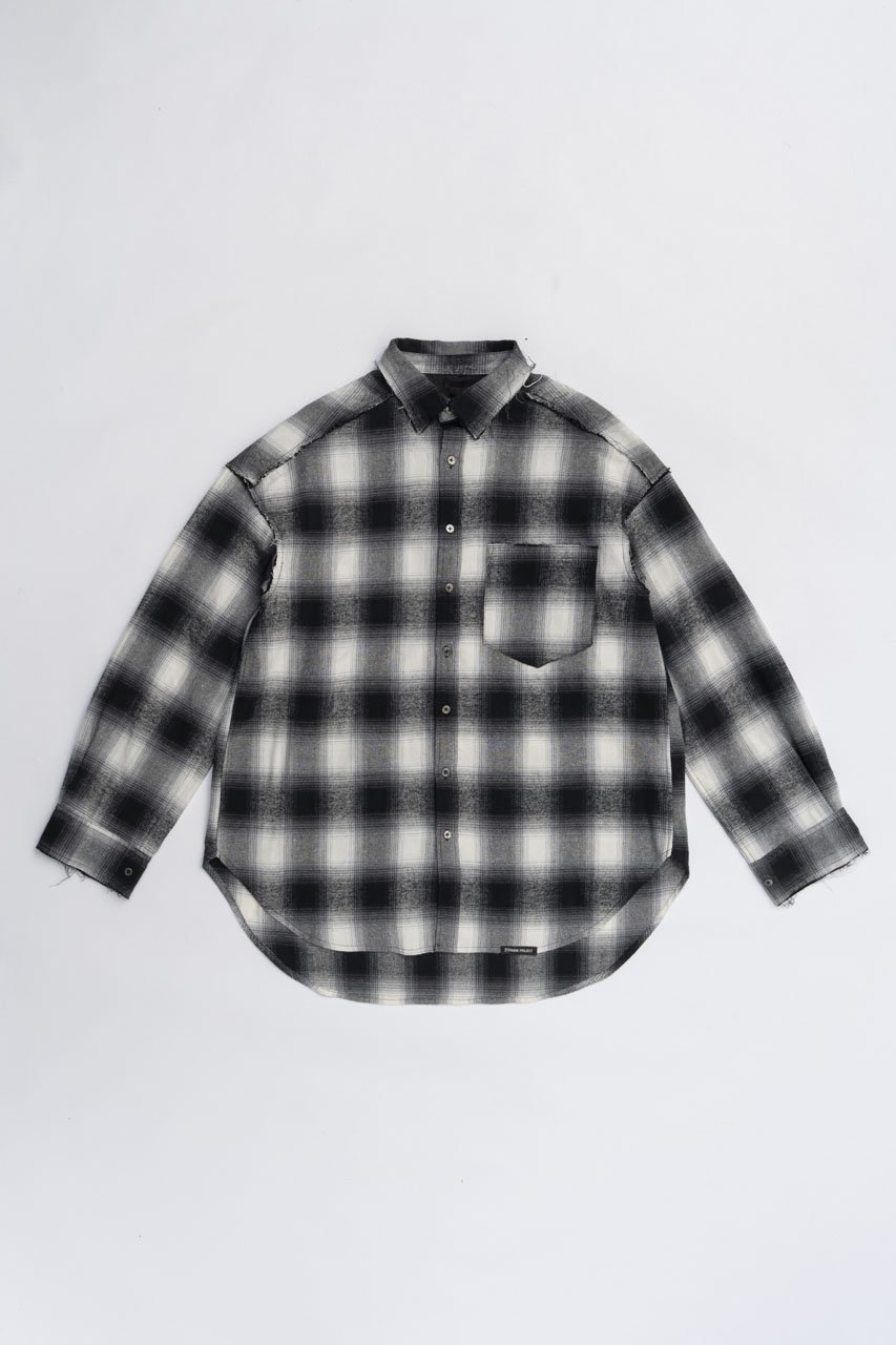 【プランク プロジェクト/PRANK PROJECT】のオーバーチェックシャツ 人気、トレンドファッション・服の通販 founy(ファニー) 　ファッション　Fashion　レディースファッション　Fashion for Women　トップス・カットソー　Cut & Sew Tops　シャツ・ブラウス・オフィスカジュアル　Elegant Blouses & Button-Ups　おすすめ　Recommended / Our Picks　インナー　Innerwear　カットオフ　Cut-Off Design　ジャケット　Jacket, Outerwear　スリーブ　Sleeve, Long Sleeve / Short Sleeve　チェック　Check, Plaid, Tartan　ロング　Long, Long-Length　新作・新入荷　New Arrivals / New In　羽織　Haori, Light Jacket　 other-1|ID: prp329100004706795 ipo3291000000033994956