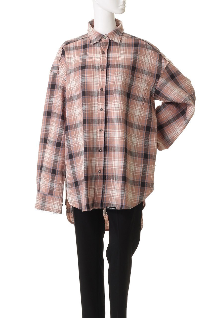 【プランク プロジェクト/PRANK PROJECT】のオーバーチェックシャツ 人気、トレンドファッション・服の通販 founy(ファニー) 　ファッション　Fashion　レディースファッション　Fashion for Women　トップス・カットソー　Cut & Sew Tops　シャツ・ブラウス・オフィスカジュアル　Elegant Blouses & Button-Ups　おすすめ　Recommended / Our Picks　インナー　Innerwear　カットオフ　Cut-Off Design　ジャケット　Jacket, Outerwear　スリーブ　Sleeve, Long Sleeve / Short Sleeve　チェック　Check, Plaid, Tartan　ロング　Long, Long-Length　羽織　Haori, Light Jacket　other-4|ID: prp329100004706795 ipo3291000000035297765