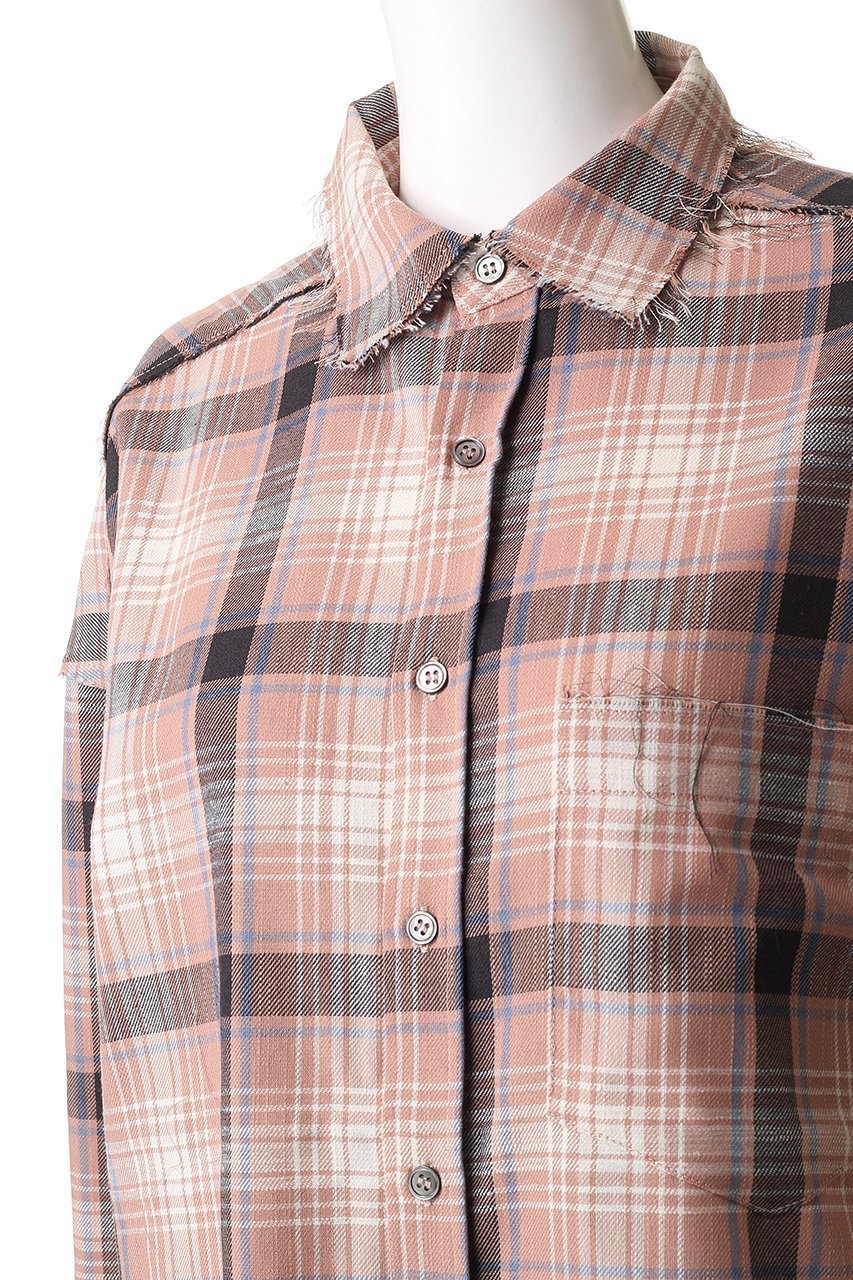 【プランク プロジェクト/PRANK PROJECT】のオーバーチェックシャツ 人気、トレンドファッション・服の通販 founy(ファニー) 　ファッション　Fashion　レディースファッション　Fashion for Women　トップス・カットソー　Cut & Sew Tops　シャツ・ブラウス・オフィスカジュアル　Elegant Blouses & Button-Ups　おすすめ　Recommended / Our Picks　インナー　Innerwear　カットオフ　Cut-Off Design　ジャケット　Jacket, Outerwear　スリーブ　Sleeve, Long Sleeve / Short Sleeve　チェック　Check, Plaid, Tartan　ロング　Long, Long-Length　羽織　Haori, Light Jacket　other-7|ID: prp329100004706795 ipo3291000000035297768