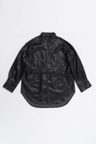 【プランク プロジェクト/PRANK PROJECT】のシンセティックレザーオーバーシャツ 人気、トレンドファッション・服の通販 founy(ファニー) ファッション Fashion レディースファッション Fashion for Women トップス・カットソー Cut & Sew Tops シャツ・ブラウス・オフィスカジュアル Elegant Blouses & Button-Ups スリーブ Sleeve, Long Sleeve / Short Sleeve フェイクレザー Faux Leather, PU Leather マニッシュ Mannish, Boyish リラックス Relax, Relaxed Fit ロング Long, Long-Length 新作・新入荷 New Arrivals / New In thumbnail BLK(ブラック)|ID: prp329100004706796 ipo3291000000033994967