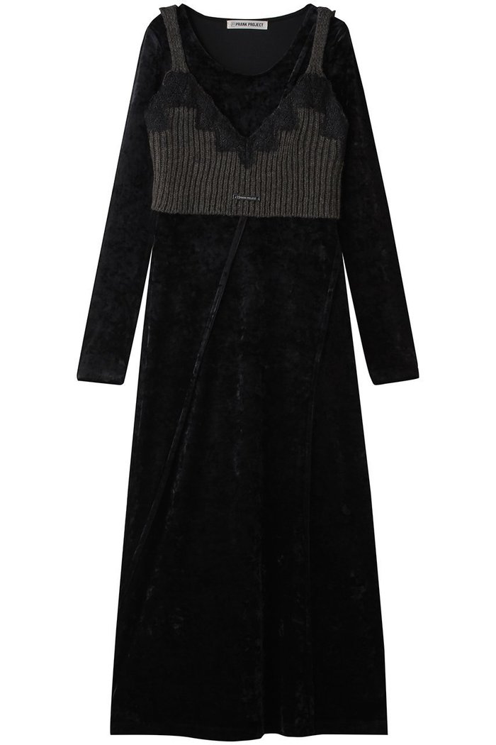【プランク プロジェクト/PRANK PROJECT】のニットコンビベロアワンピース インテリア・キッズ・メンズ・レディースファッション・服の通販 founy(ファニー) https://founy.com/ ファッション Fashion レディースファッション Fashion for Women ワンピース Dresses チュニック Tunic Tops & Dresses カットソー Cut and Sewn Top スウェット / スエット Sweatshirt, Sweatwear チュニック Tunic, Long Top ドッキング Docking, Mixed Material ベロア Velour, Soft Velvet レース Lace, Lace Fabric ロング Long, Long-Length A/W・秋冬 Autumn/Winter |ID: prp329100004706797 ipo3291000000036227304
