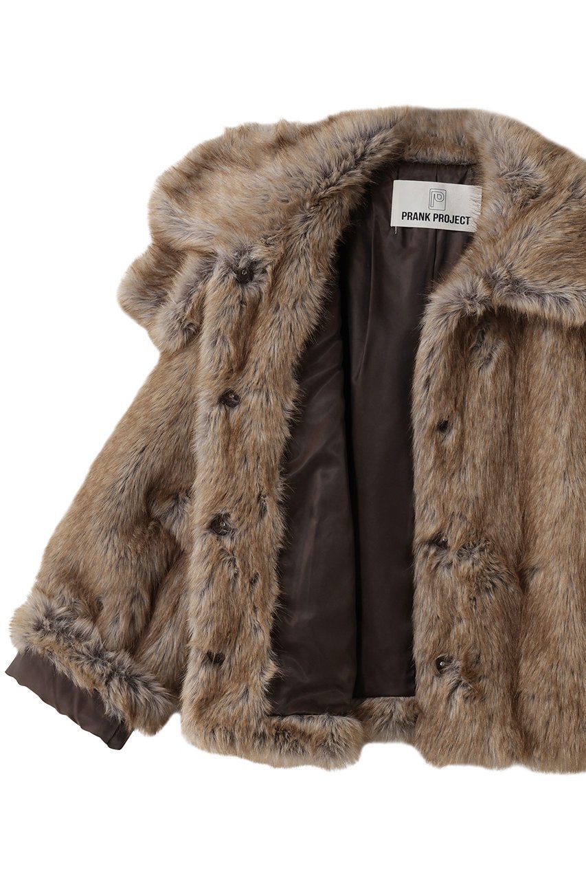 【プランク プロジェクト/PRANK PROJECT】のフェイクファーショートコート 人気、トレンドファッション・服の通販 founy(ファニー) 　ファッション　Fashion　レディースファッション　Fashion for Women　アウター　Coat / Outerwear Collection　コート・ロングコート・ピーコート　Long Coats, Peacoats & More　ショート　Short, Short Length　トレンド　Trend, Trending Now　ハイネック　High Neck, Mock Neck　フェイクファー　Faux Fur, Imitation Fur　ロング　Long, Long-Length　今季　This Season, Current Season　other-6|ID: prp329100004706801 ipo3291000000035831327