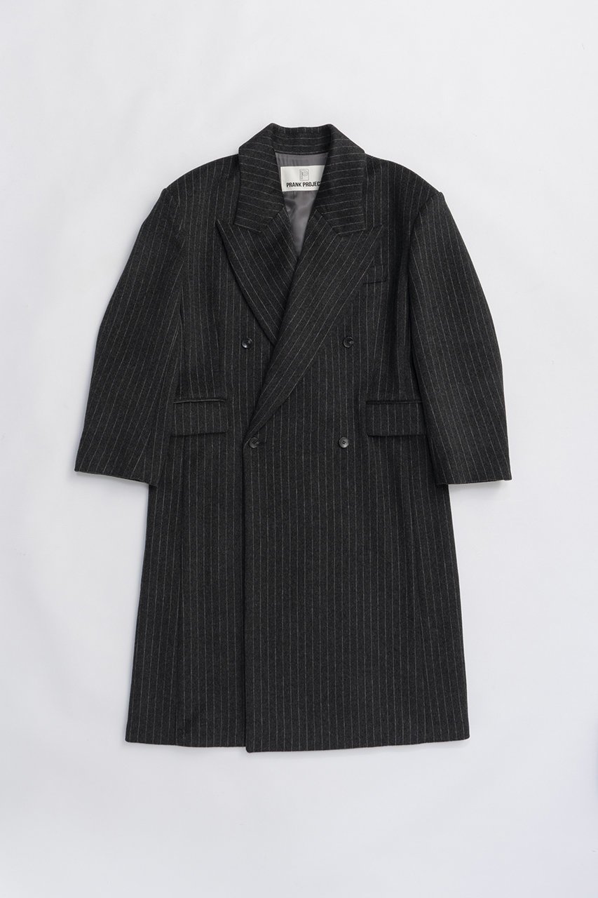 【プランク プロジェクト/PRANK PROJECT】のスーパービックコート インテリア・キッズ・メンズ・レディースファッション・服の通販 founy(ファニー) 　ファッション　Fashion　レディースファッション　Fashion for Women　アウター　Coat / Outerwear Collection　コート・ロングコート・ピーコート　Long Coats, Peacoats & More　ショート　Short, Short Length　ストライプ　Stripe, Striped Pattern　ロング　Long, Long-Length　新作・新入荷　New Arrivals / New In　C.GRY(チャコールグレー)|ID: prp329100004706803 ipo3291000000033995037
